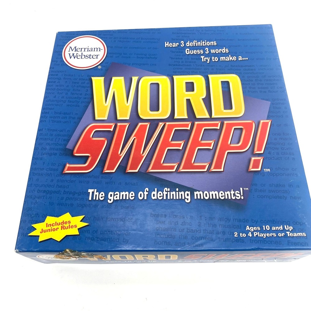Merriam Webster Word Sweep Dictionary Board Game Homeschool Center Complete